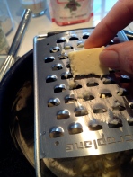 Grating in the cold butter