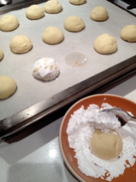 Gently dusting with confectioners' sugar