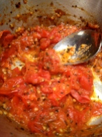 Beautiful sauce with tomatoes from the garden