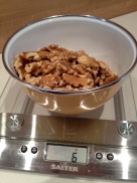 Weighing the walnuts