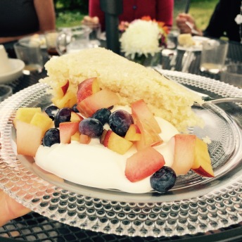 Coconut Cake with Summer Fruit and Coconut Cream